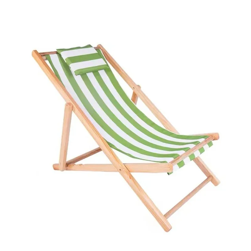 

Manufacturer wholesale outdoor beach chair solid wood folding leisure lunch lounge chair