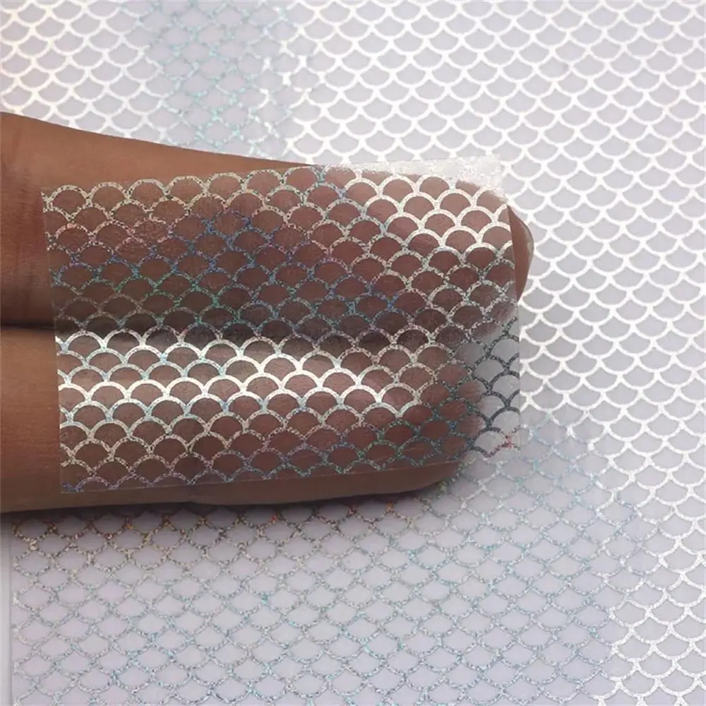 

Silver Laser Fishing Lure Stickers Transparent Waterproof Fish Skin Stickers 20X10cm DIY Material Fishing Lure Film Fishing Bait