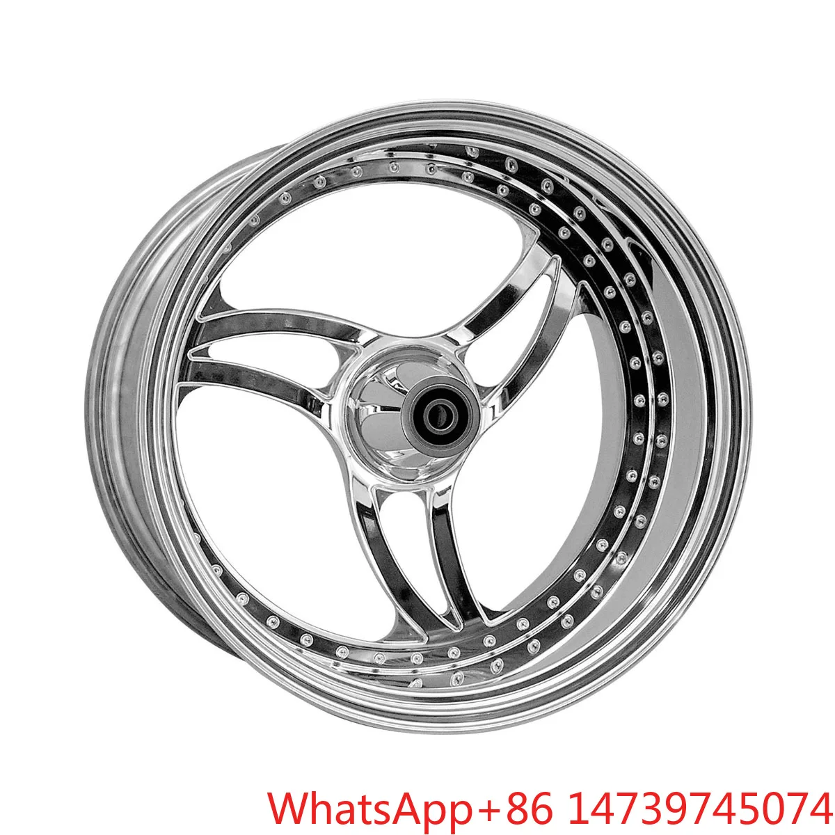 Chrome Color Aluminum Alloy Wheel Accessories For Front & Rear Compatible For Harley 08-later FLSTF FLSTFB FLSTFBS NewZhang Xue