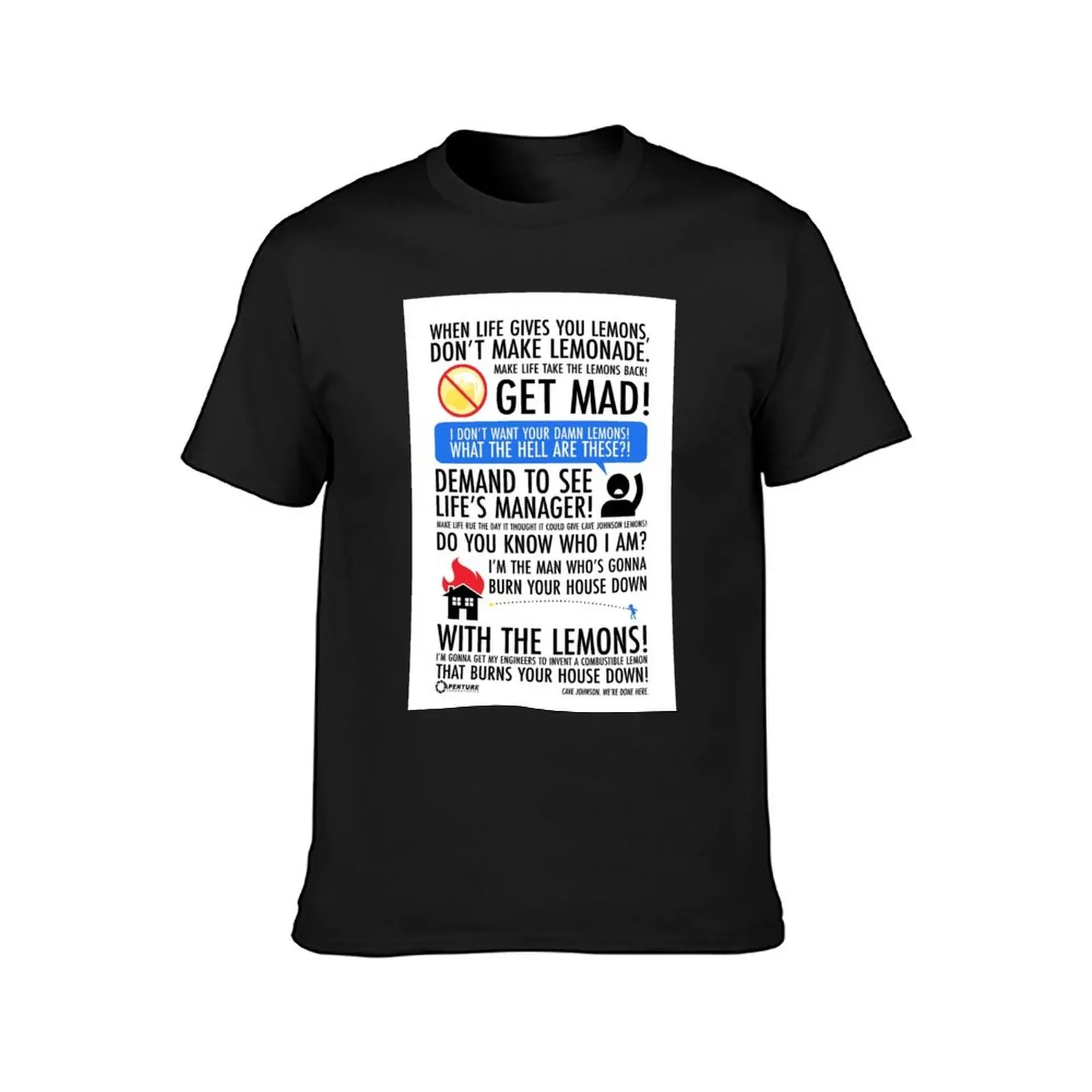 When Life Gives You Lemons Poster T-Shirt plus sizes funnys mens clothing