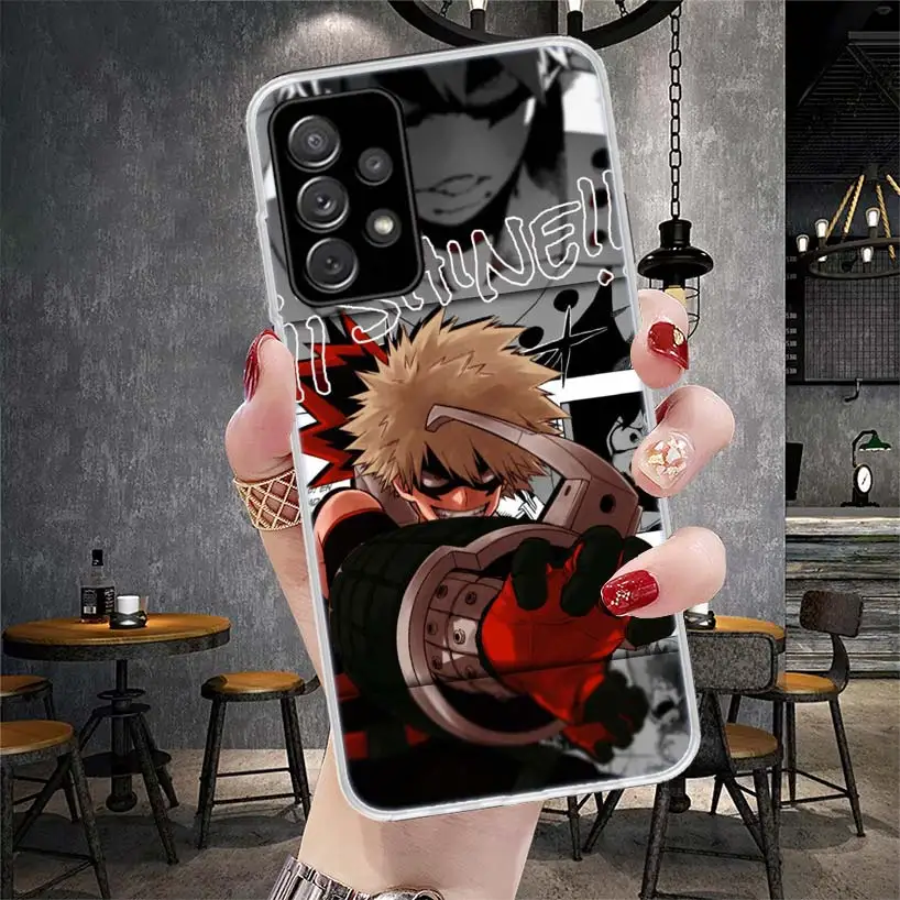 My Hero MHA Bakugou Katsuki Phone Case For Samsung Galaxy A55 A54 A53 A52 A15 A14 A13 A12 A35 A34 A33 A32 A25 A24 A23 A22 A04S A