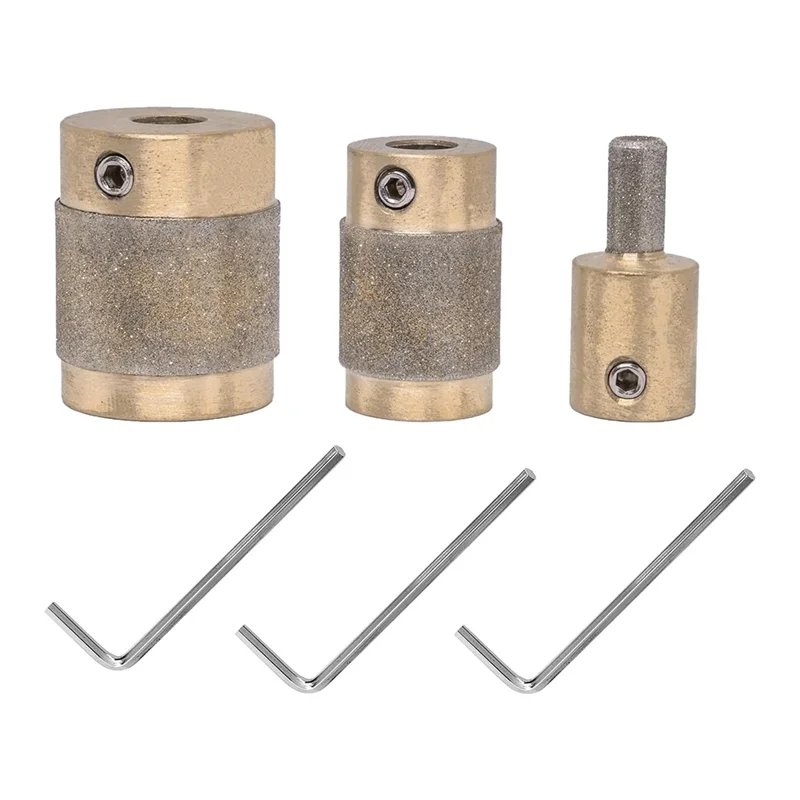

BAAG-1 3/4 1/4 Inch Stained Glass Diamond Grinder Bit Tools 3 Sizes Brass Core Stained Glass Grinder Bits Durable
