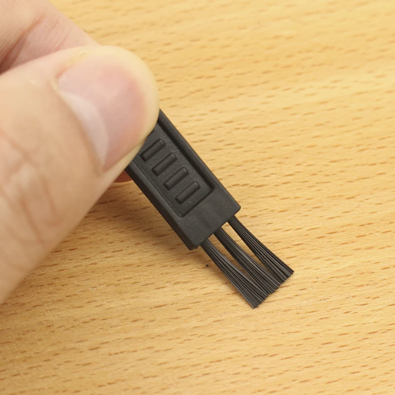 10Pcs Black Small Brush Razor Cleaning Brush Keyboard Dust Nylon Plastic Brush Computer Keyboard Dust Removal Clearing Tool 4cm