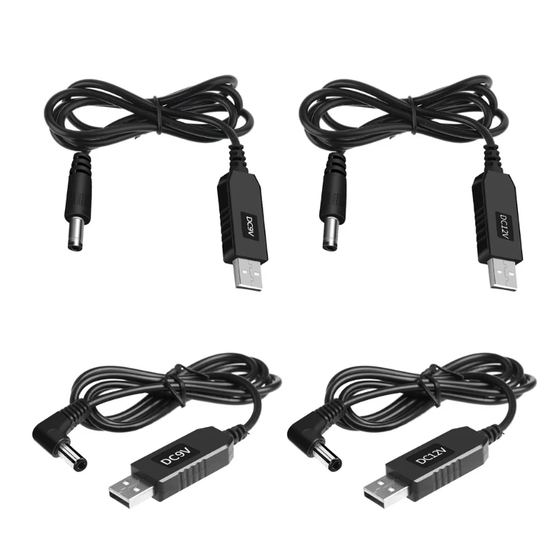 USB 5V to DC 9V 12V 5.5mm 2.1mm Power Boost Line Step UP Module USB Power Adapter Connector Cable 2.1x5.5mm Converter