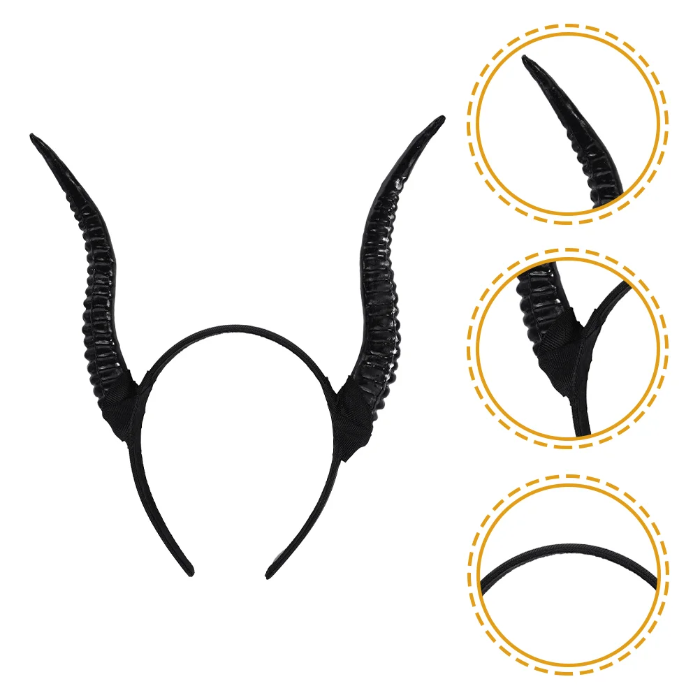 

Demon Horn Headbands Croissant Day Dead Headpiece Women's Halloween Costumes