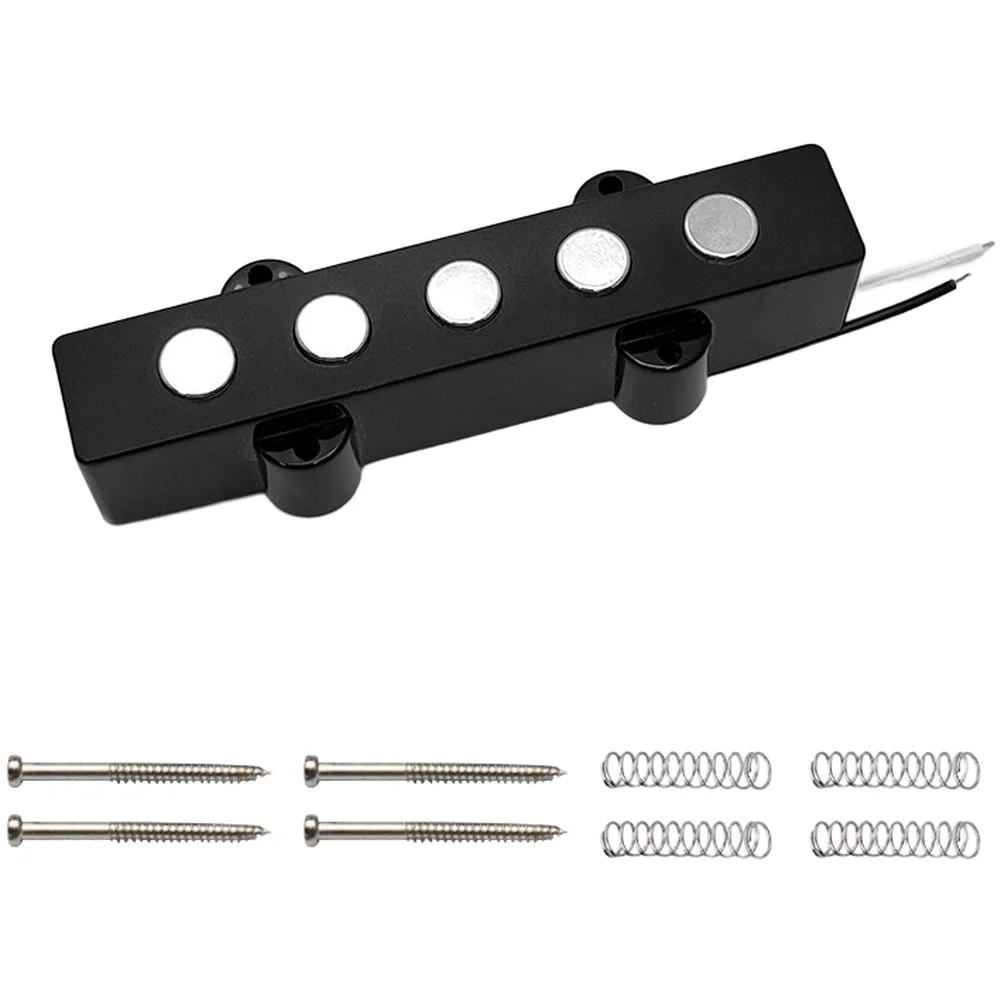 Electric Bass Replacement 5 String Bass Pickup For Home Studio Setup Lightweight Plastic Housing Bright Punchy Sound For Bridg