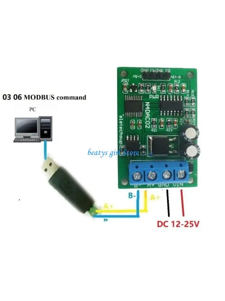 

C7AB N4DAC02 2 Channel 2CH PWM Module Reliable Converter with RS485 Support for Industrial Automation