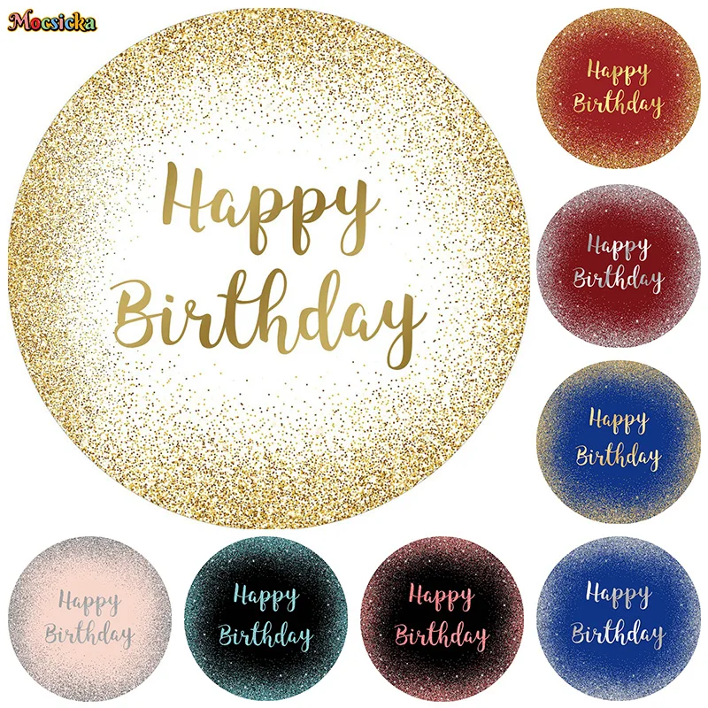 

Mocsicka Photography Backdrops Happy Birthday Party Glitter Backgrounds Boys Girls Portraits Cake Smash Studio Photo Props