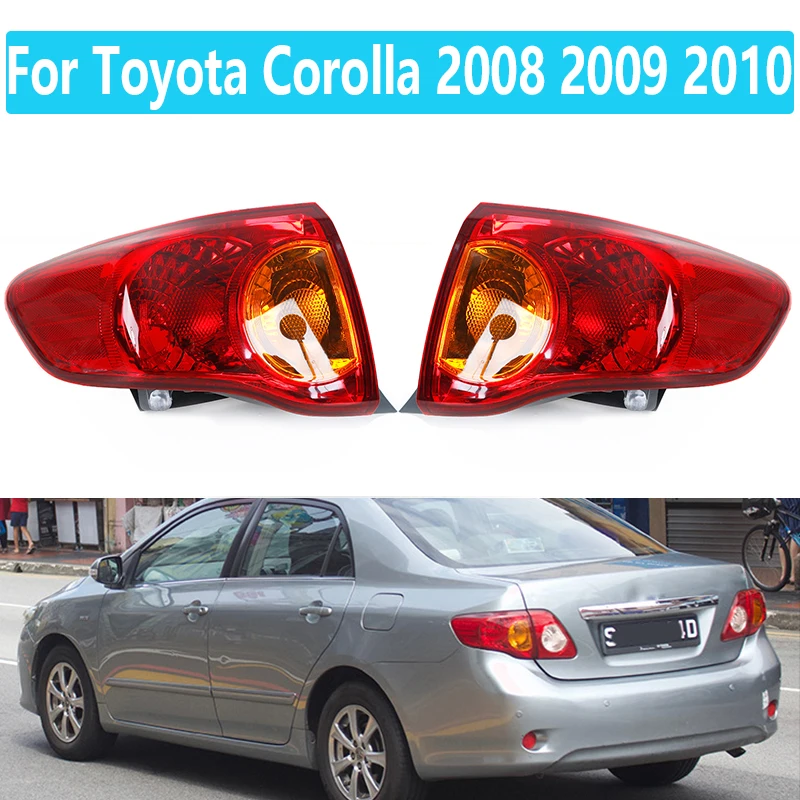 For Toyota Corolla 2008 2009 2010 Taillight housing  Car Rear Brake Lamp Outer Side Tail Light Without bulb 8155002460