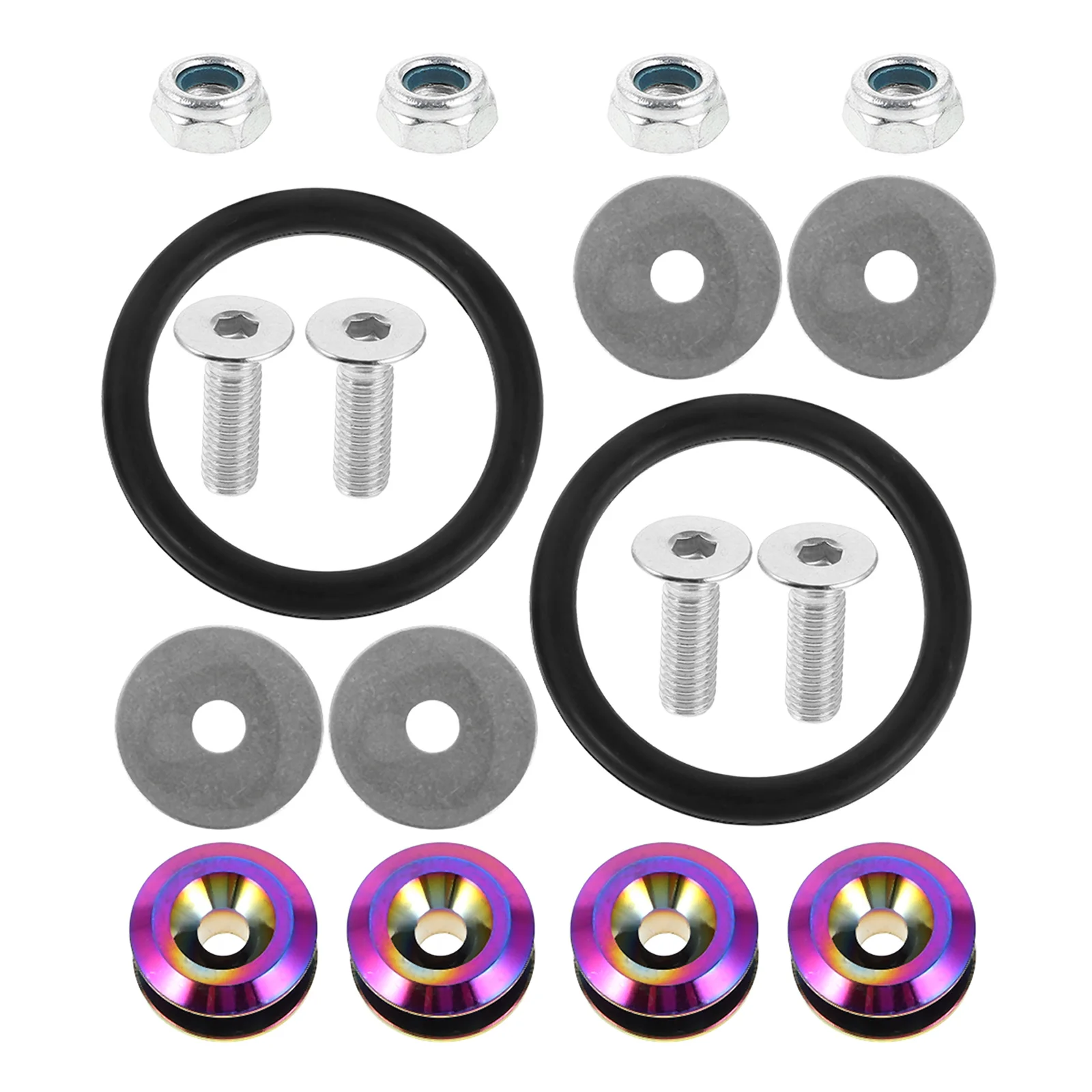 

1 set 1 Set Aluminum Alloy Bumper Washer Bolt Kit Durable Colorful Front Rear Fasteners Protection Hardware Clips Accessories