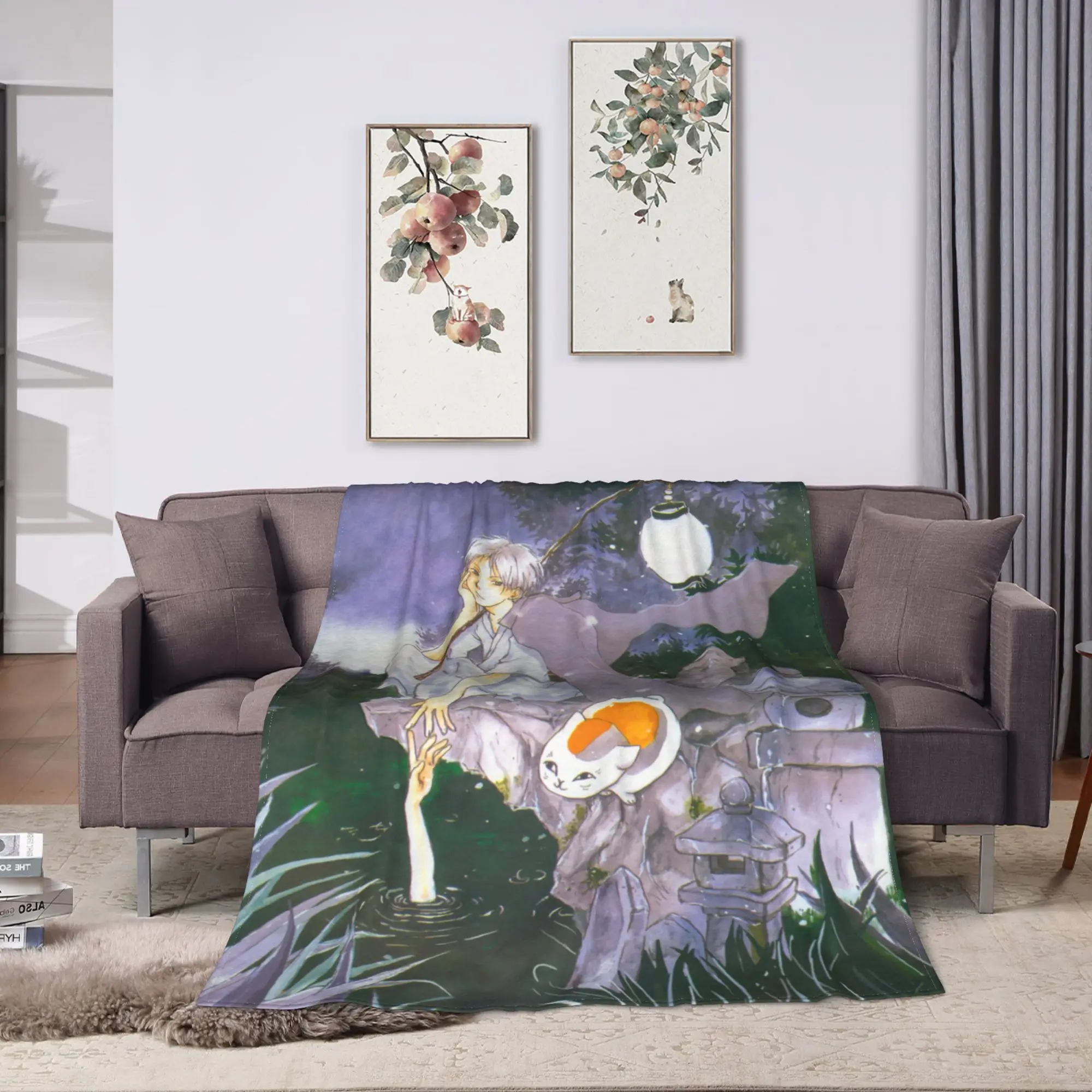 anime N-Book Friends N-Natsume Blanket  Warm Fluffy Plush Throw Blanket For Couch Bed Picnic Flannel Bedspread Bed Cover