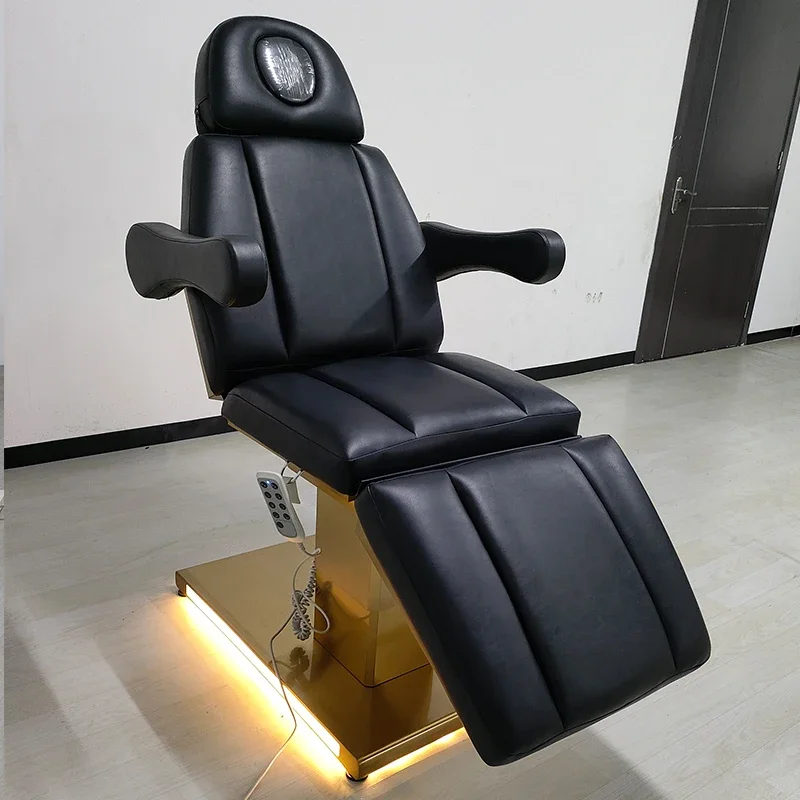 Logo 3 Motor Adjus Massage  Reclining Facial Bed for Salon Spa Lash Extension  Treatment