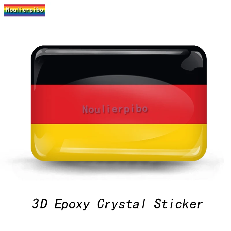 3D Crystal Stereo Dome Decal Epoxy Resin German Federal Badge Soviet Hot Team In Germany Vinyl Decal Car Motorcycle Laptop Decal