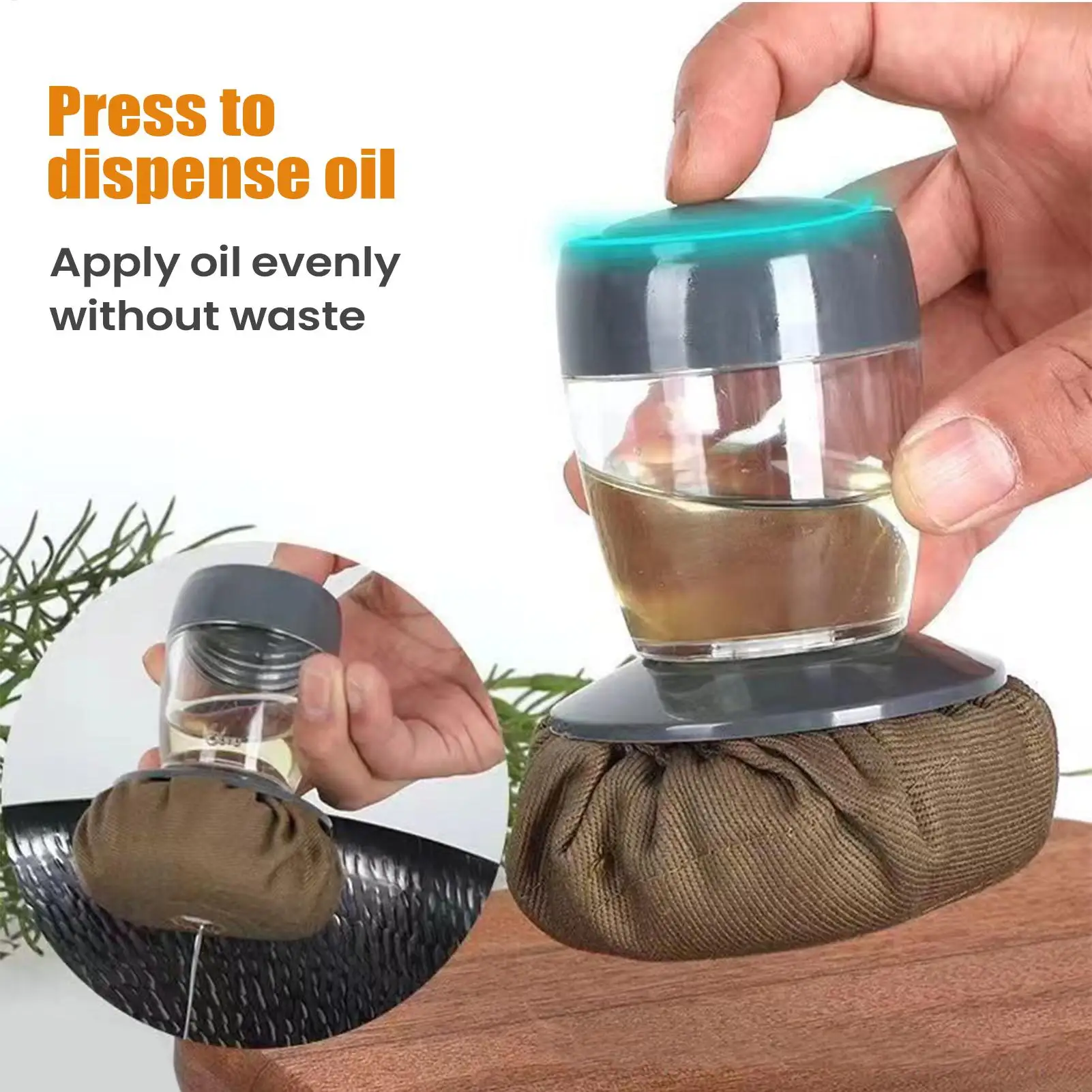 Cast Iron Scrubber Non Scratch Silicone Basting Brush Oil Distributor Skillet Cleaner Care Tool BBQ Grill Kitchen Cooking