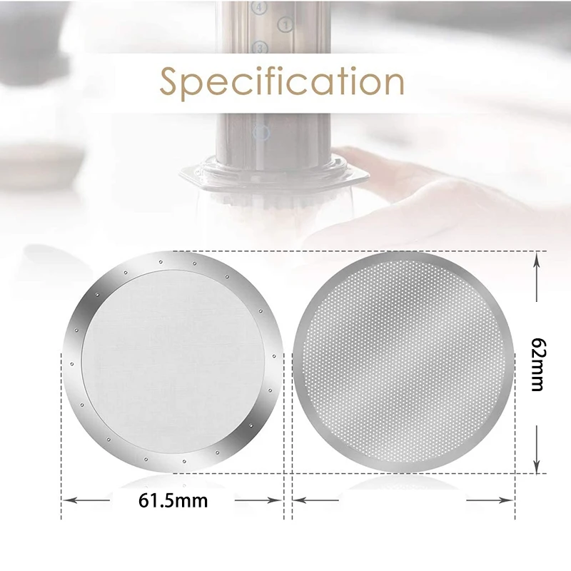 Picture 4: 3 Pack Metal Reusable Coffee Filter Mesh for Coffee Maker Espresso Maker, Silver