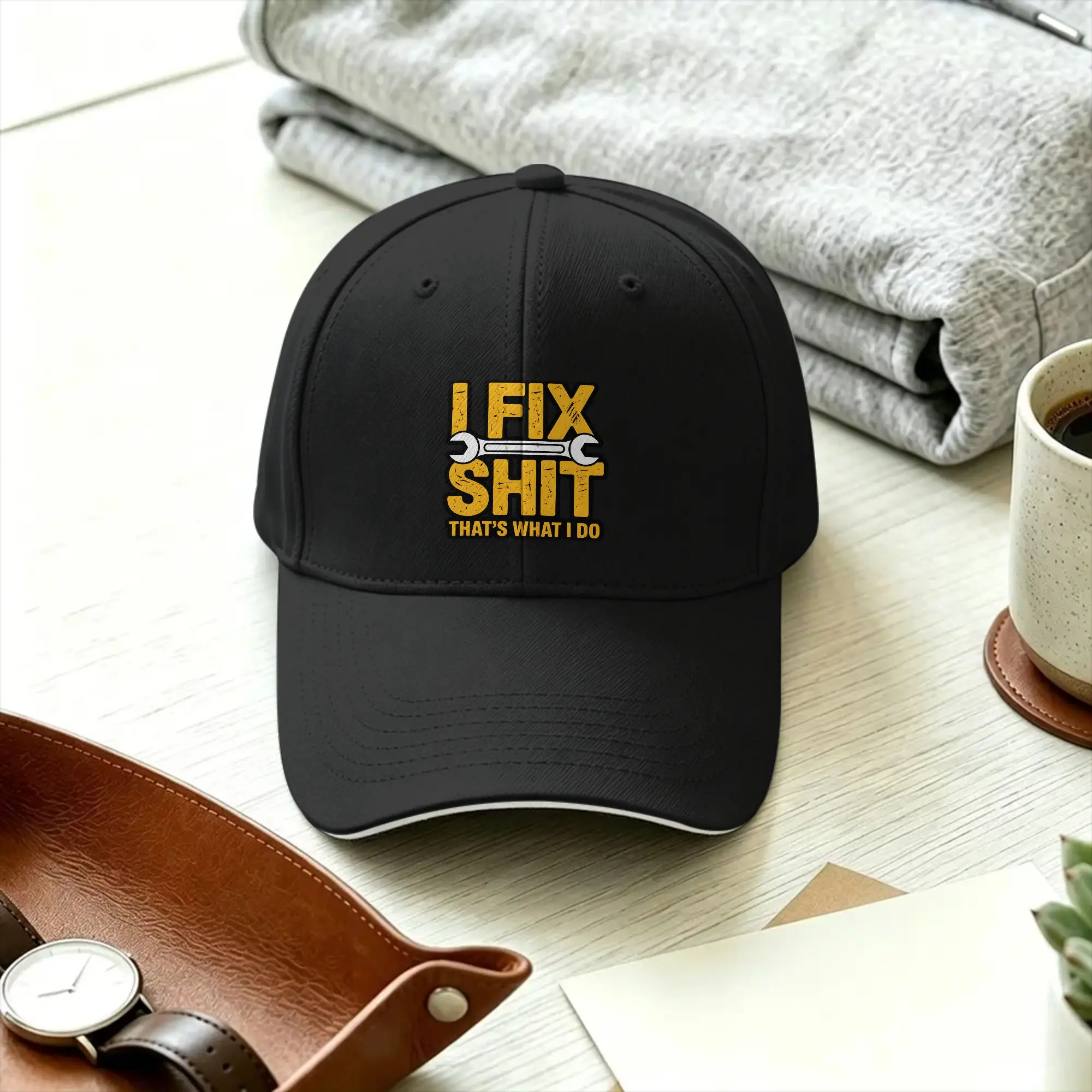 I Fix Shit That What I Do Sun Baseball Cap  Spring Street Style Hip Hop Hats For Unisex-Teens Kpop Rock Snapback Cap
