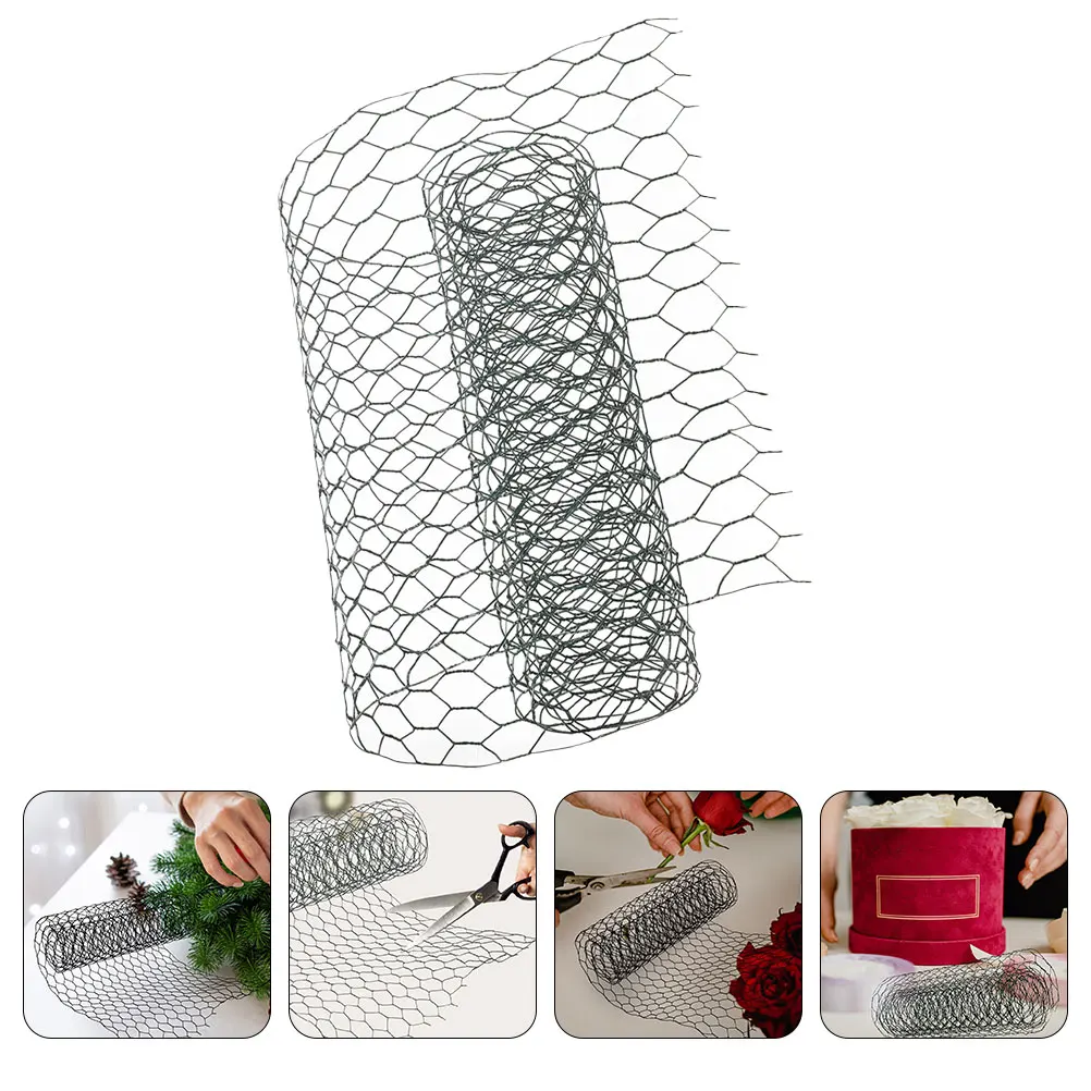 

Green Coated 0.6mm Thick 16mm Hole Cuttable Wire Mesh Fence Netting for Floral Arrangements Chicken Poultry Enclosures