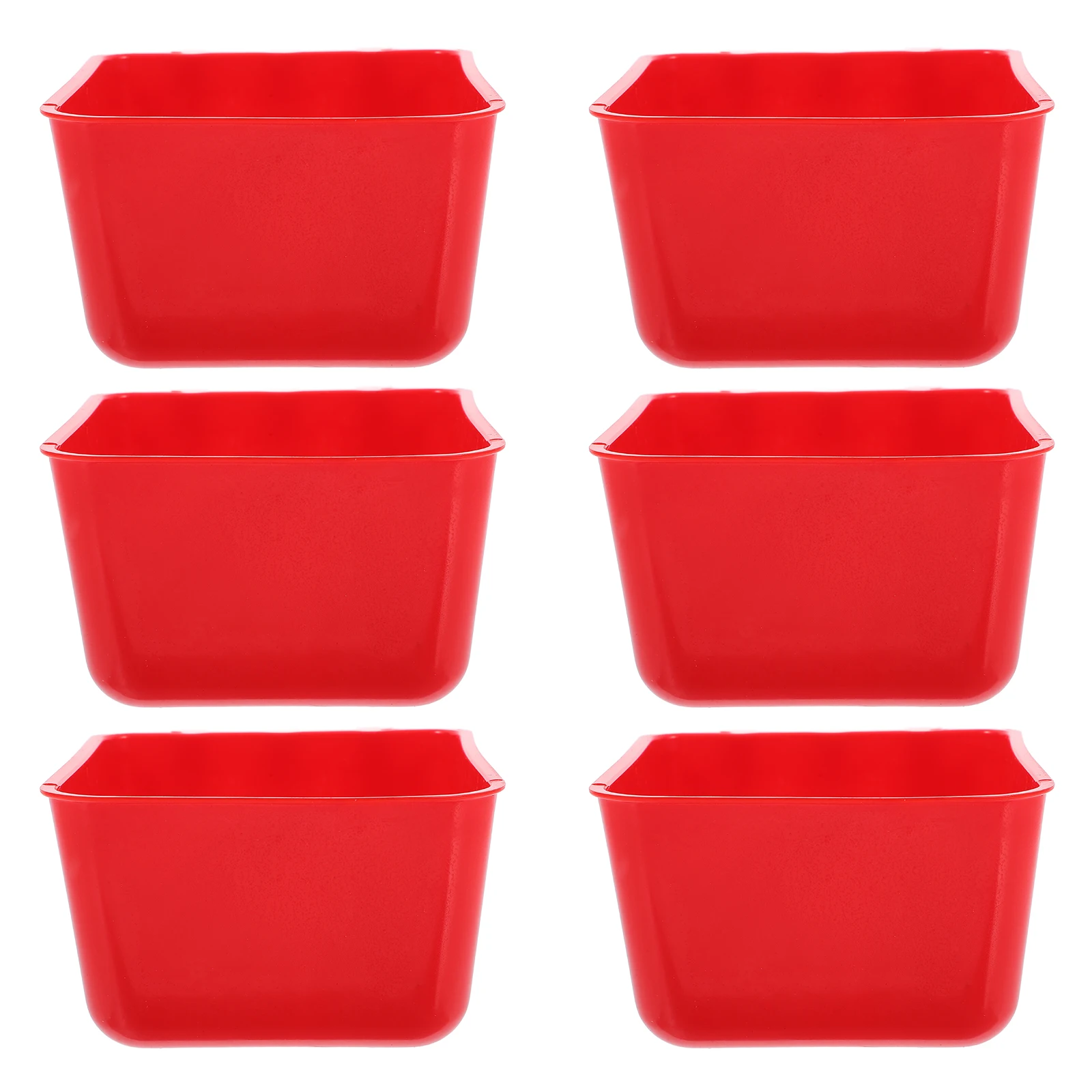 

6Pcs Hanging Bird Coop Trough Durable PE Feeding Bowls Clamp Water Feeder for Parrot Chicken Rabbit Pet Supplies Easy Cleaning