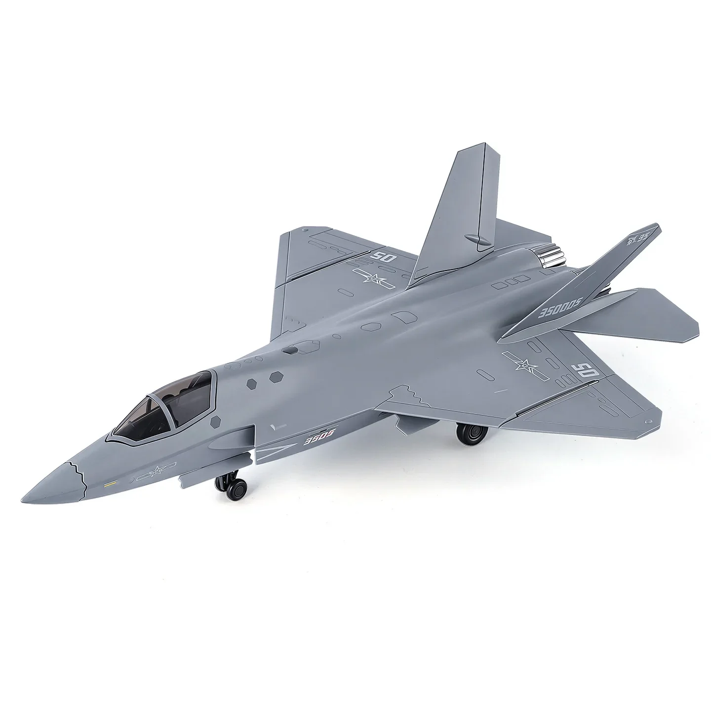 1:72 J-35 Carrier-Based Stealth Fighter Jet Alloy Diecast Aircraft Model, Military Aviation Collection Ornament Gift
