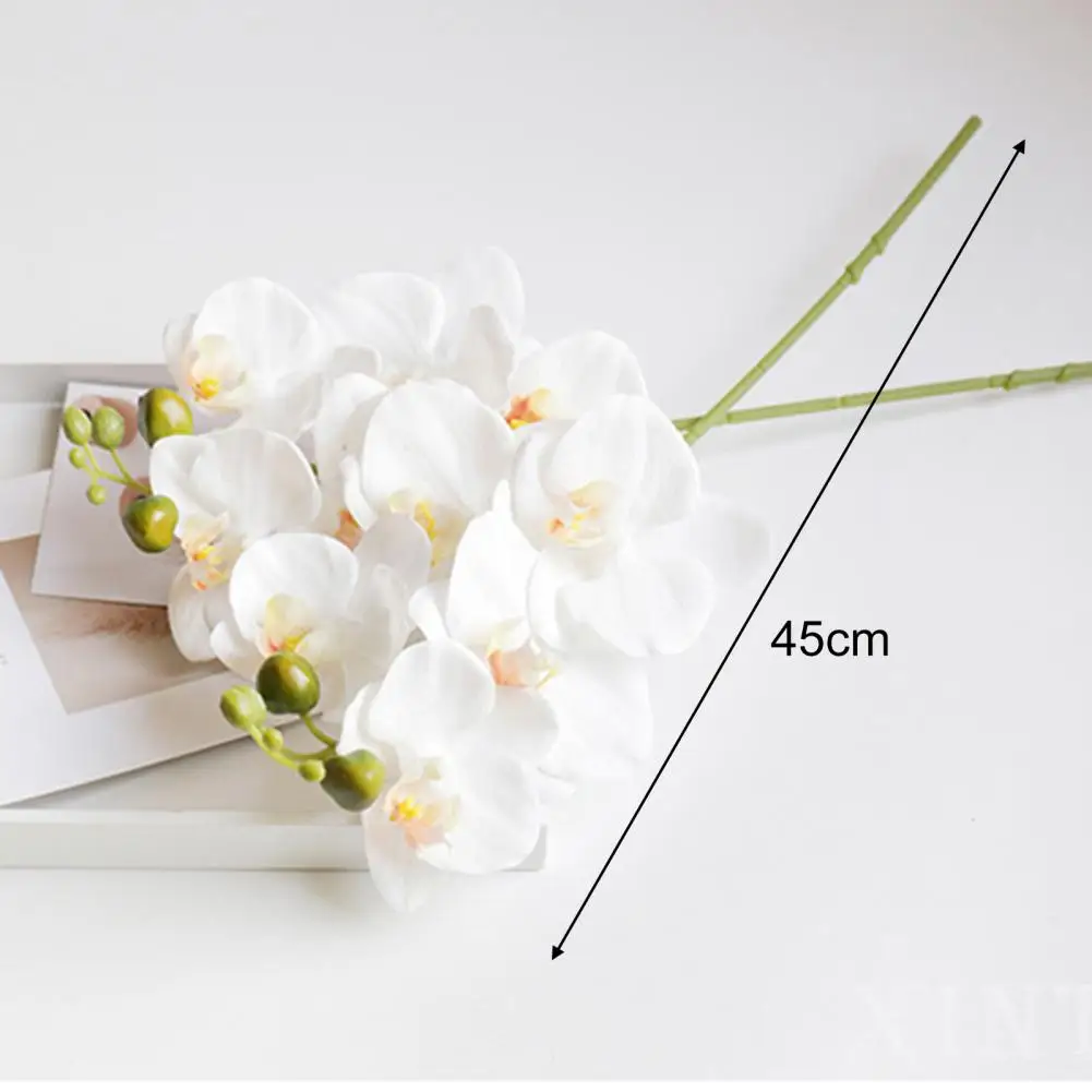 Great Fake Flower Vibrant Color Fine Texture Unique Fake Phalaenopsis Wedding Centerpiece Decor