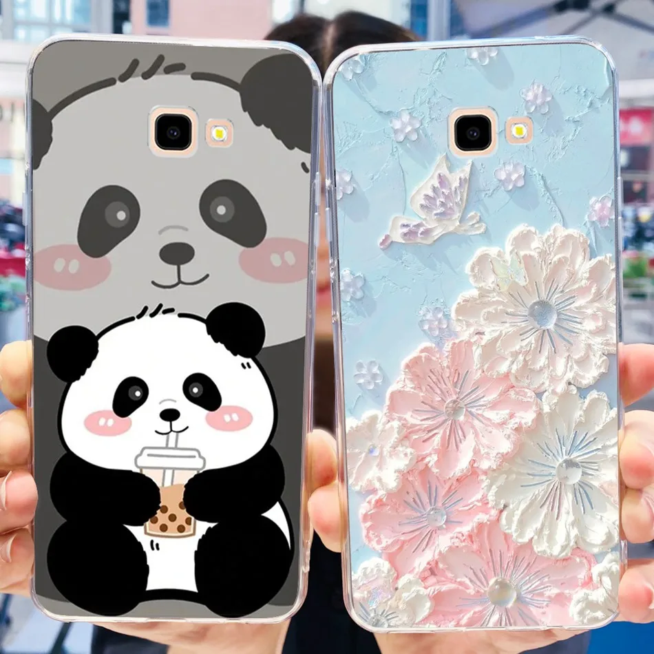 For Samsung Galaxy J4 Plus 2018 Case Samsung J4+ J4 Core J 4 J4Core Elegant Flower Butterfly Painted Soft Silicone Phone Cases