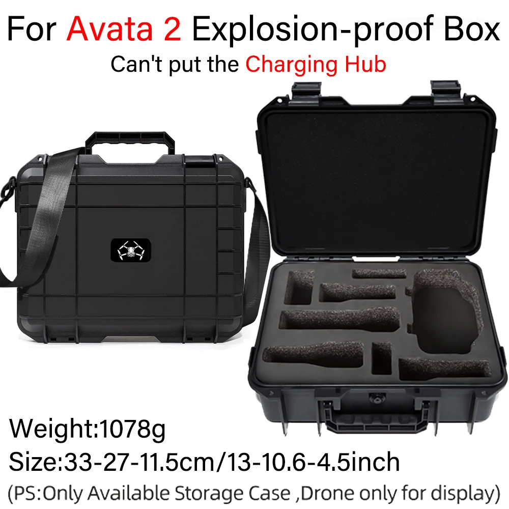 For DJI Avata2 storage case hard case Explosion-proof box Compatible with Avata2 Goggles3  accessories storage