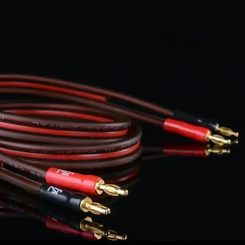 مرحبا نهاية متوازن الموز النحاس المتكلم كابل الصوت الذهبي مطلي اوديوفيلي خط OFC الموز كابل 1 متر 2 متر 3 متر 5 متر جودة عالية