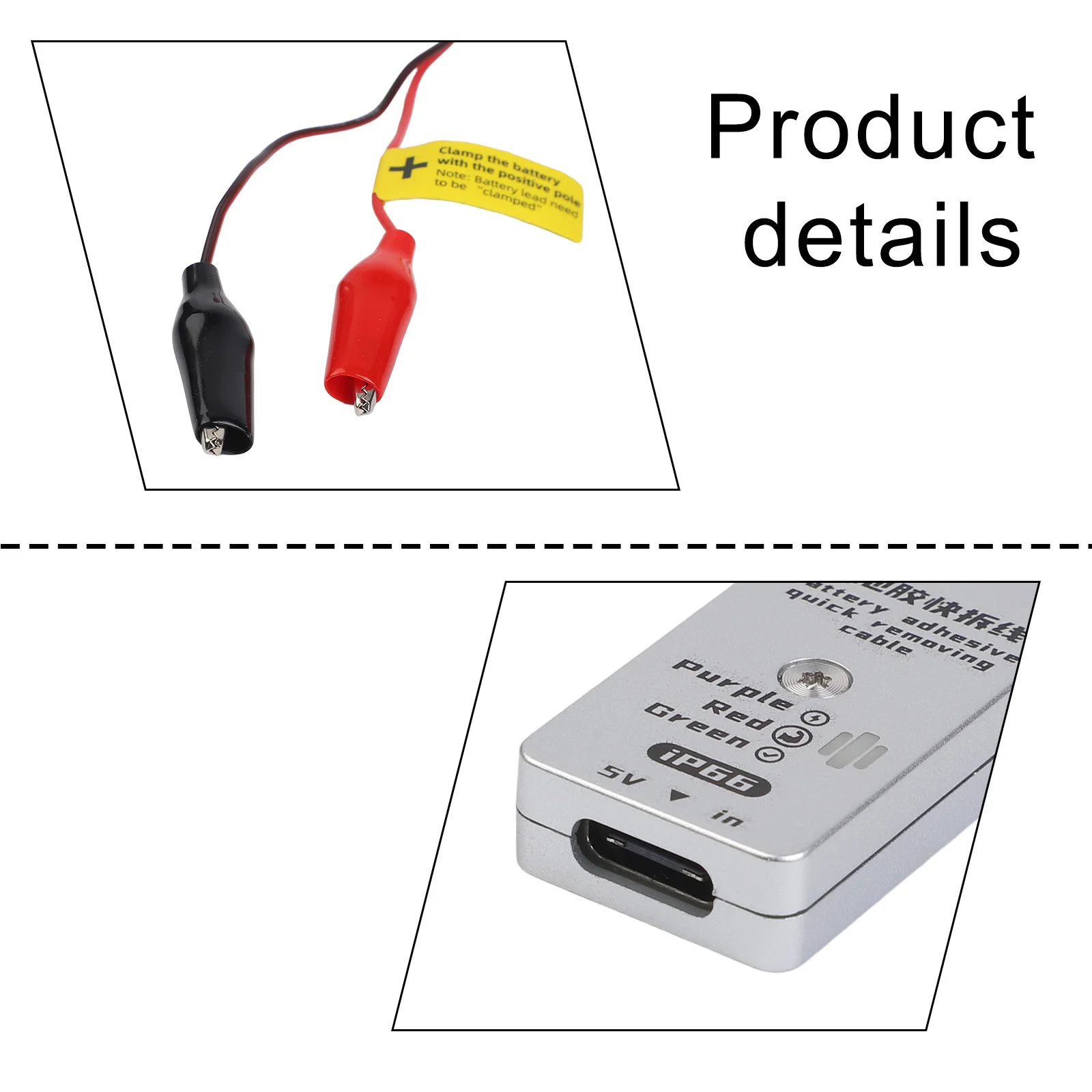 Battery Glue Removal Cable IP66 with LED Indicator and Current Limiting for Electrolytic Battery Quick Release and Protection