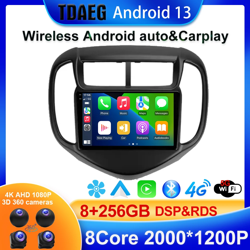 

BT5.0 8+256G For Chevrolet Aveo 3 2016 - 2021 Car Radio Multimedia Video Player Navigation GPS Android 13.0 No 2din 2 din dvd