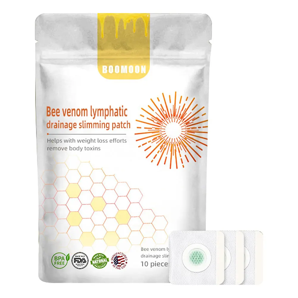 7/10Pcs Bee Venom Lymphatic Drainage Patch Weight Loss Slimming Navel Sticker Fat Burning Anti-Swelling Slimming Patch