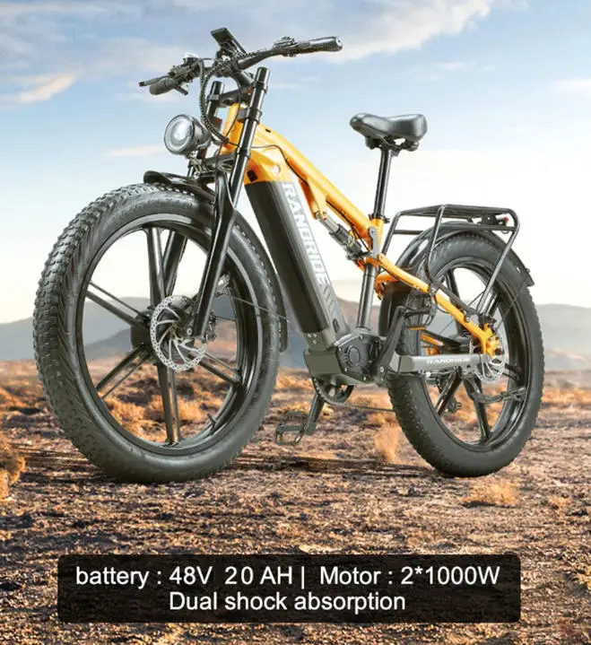 YX80 Electric Bicycle 2000w motor 48v20ah battery Hydraulic brake 50km/h 20 inch tire E-bike mountain off-road Electric bike image 4