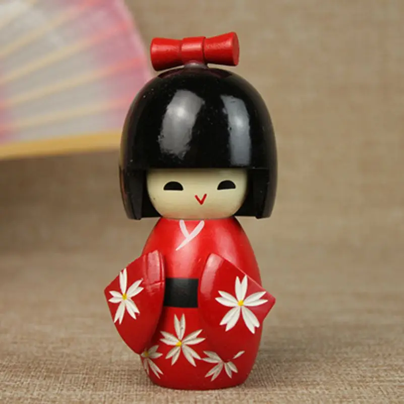 12.5cm big size Japan Kokeshi Girls Wooden Dolls