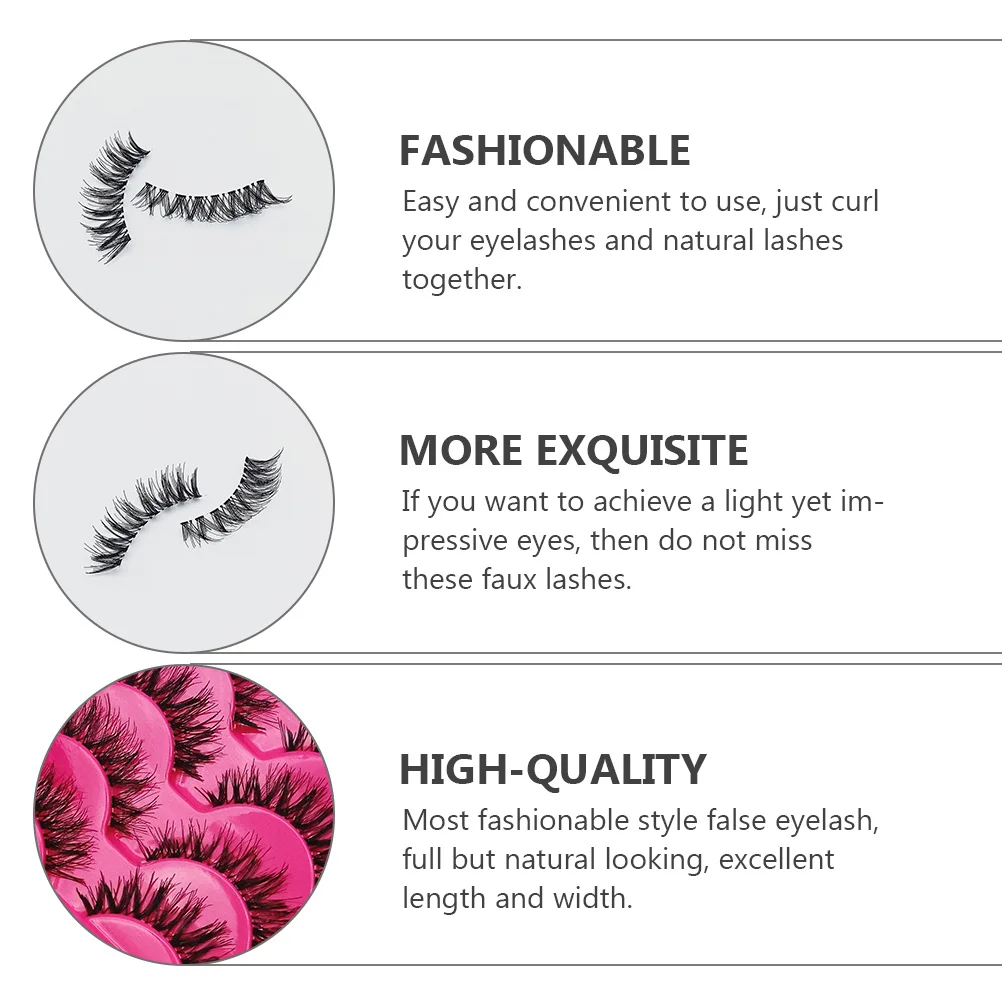 15 pares de pestañas artificiales, diseño acampanado de plumas, pestañas postizas ultraligeras para un encanto de ojos mejorado, volumen grueso reutilizable