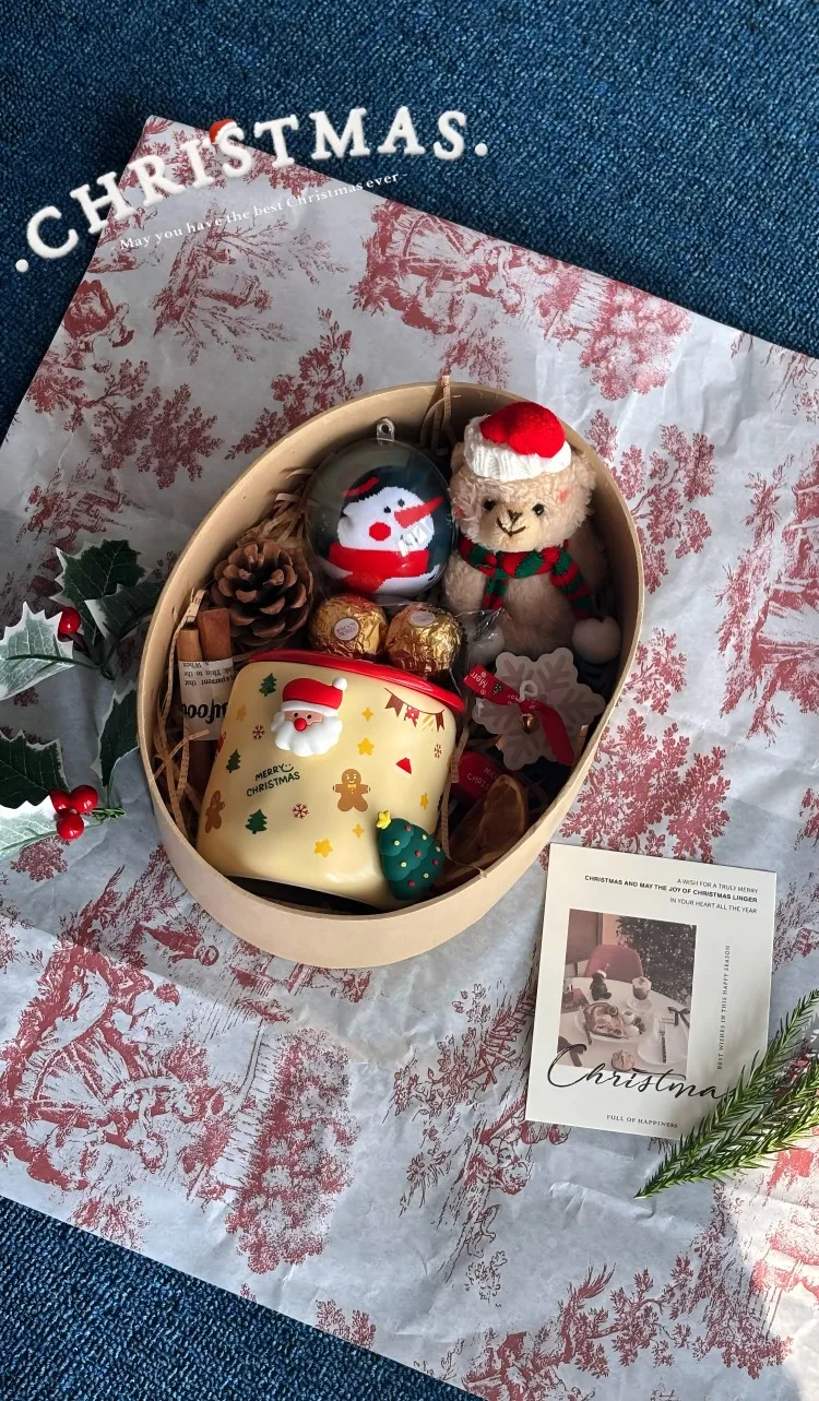 Christmas Gift Box Includes Christmas Socks And Christmas Dolls Christmas Surprise Aromatherapy Gifts