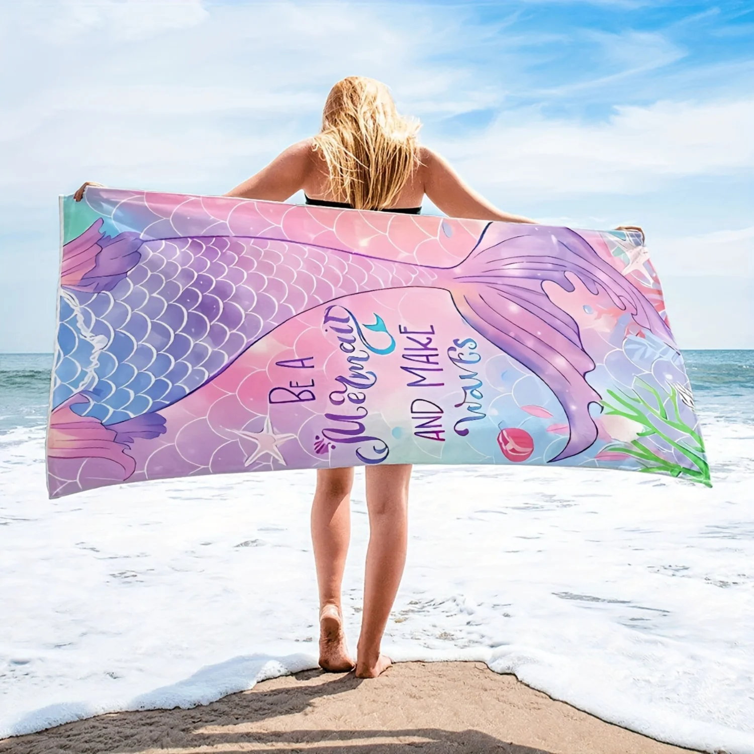 Exquisite Colorful Print Beach Towel - 2 Sizes Available, Sand Resistant, Quick Drying, Super Absorbent - Ideal for Vacation, Po