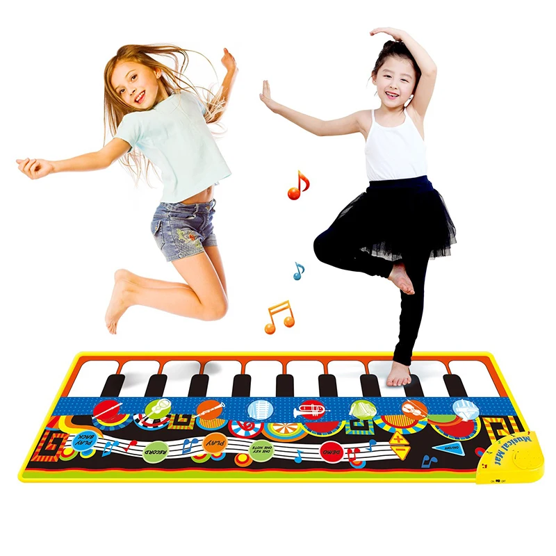 

110x36cm Baby Piano Play Mats Music Touch Carpet Game Electronic Musical Mat Educational Toys Gift for Kids