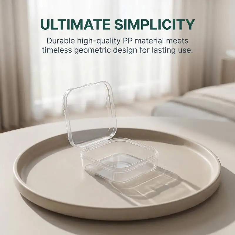 Mini Plastic Box Rectangular Translucent Packing Box Dustproof Durable Strong Jewelry Button Sundries Storage Case Container
