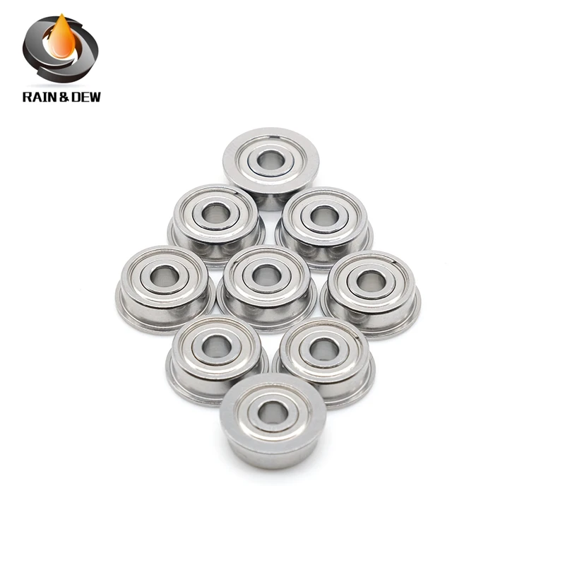 Flange Ball Bearing 10PCS 4x13x5 mm F624ZZ 3D Printers Parts Deep Groove Pulley Wheel Bearings