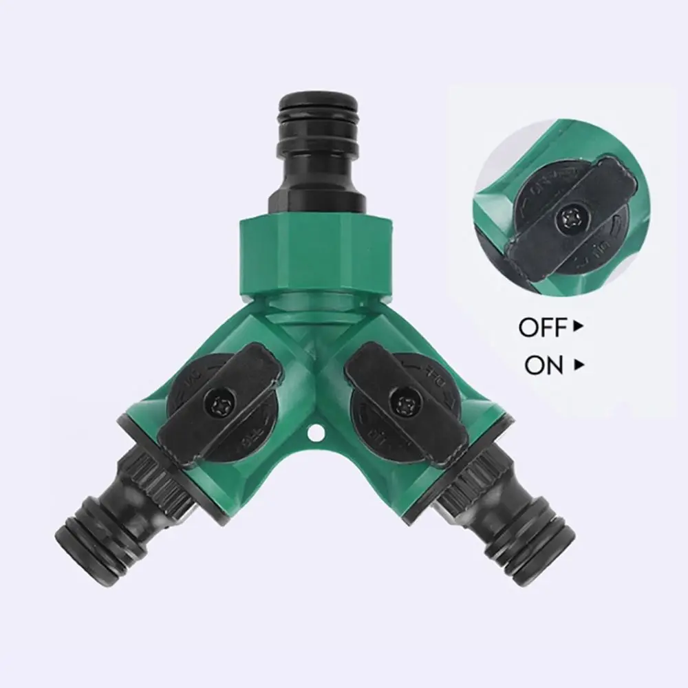 1 Uds. Con conector rápido de agua para grifo, conector de manguera de jardín a prueba de fugas de encendido/apagado rápido, divisor de manguera tipo Y de 1/2 "3/4"