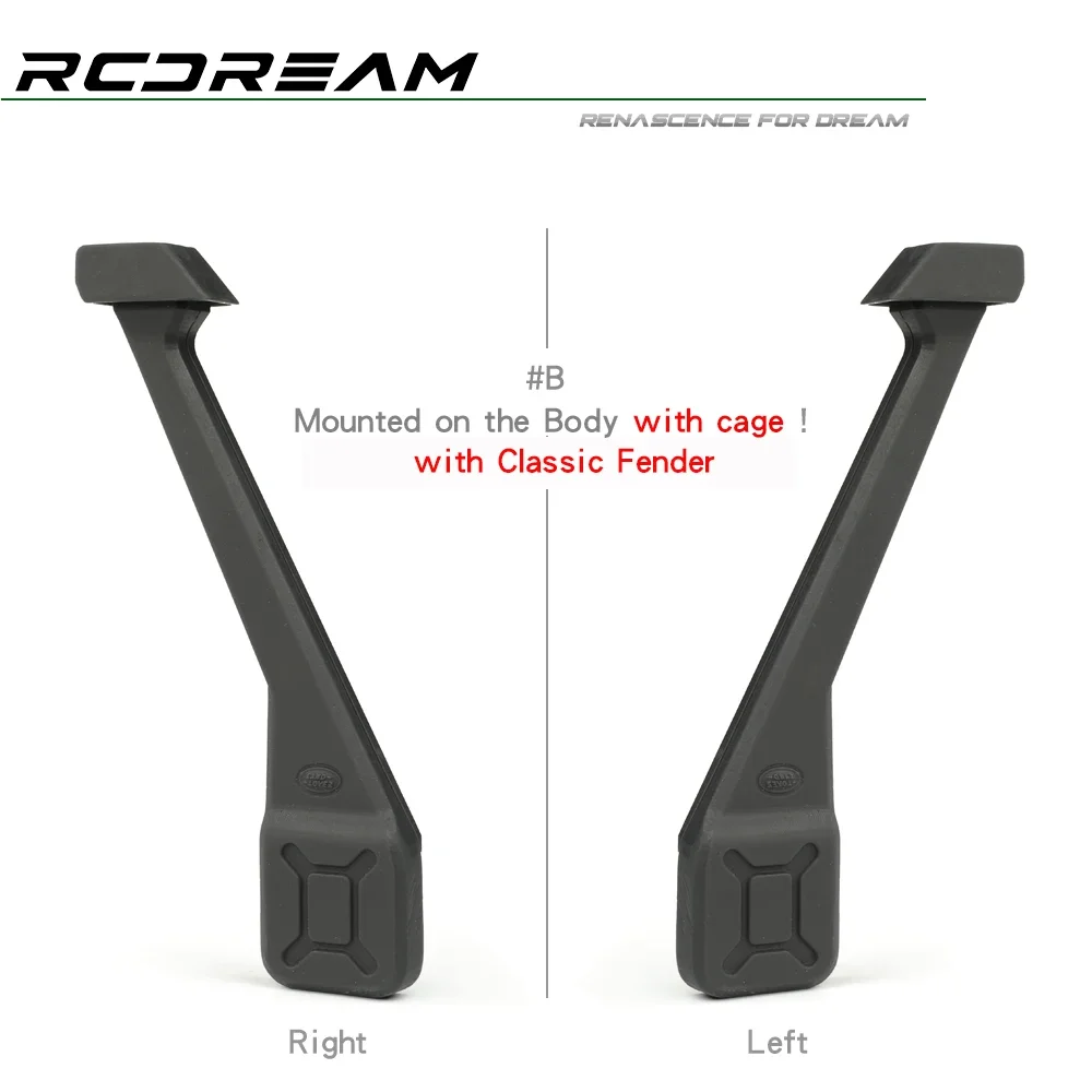 RCDream 1/10 Snorkel #B Mounted on Body with Cage for Wild-Defender RD110 RD90 RD130 RC4WD D110 D90 #D1A1-BR D1A1-BL