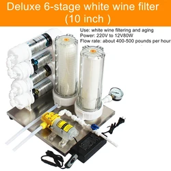 White wine and fruit wine filter to promote aging and ripening of wine to remove off-flavors and filter impurities