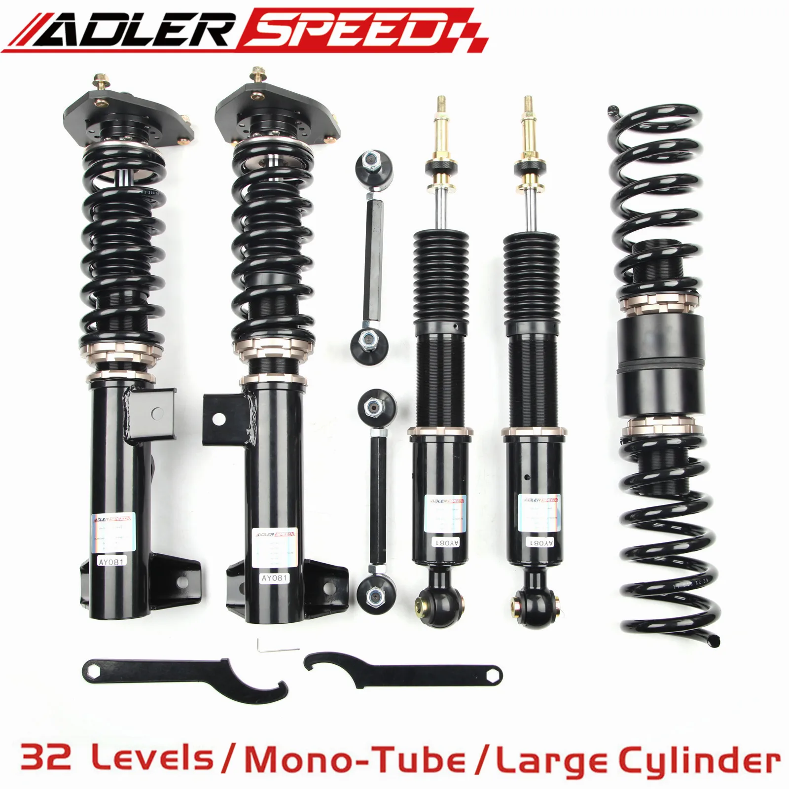 

ADLERSPEED 32 Level Adjustable Coilovers Kit For Mercedes-Benz C-Class Sedan RWD (W204) 2007-14