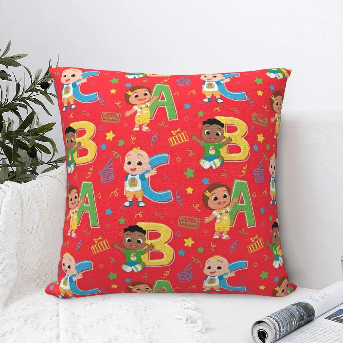 CocoMellons Pillowcase Accessories Printed Cushion Cover Throw Pillow Cover Bed Decorations Zippered Multi-Size