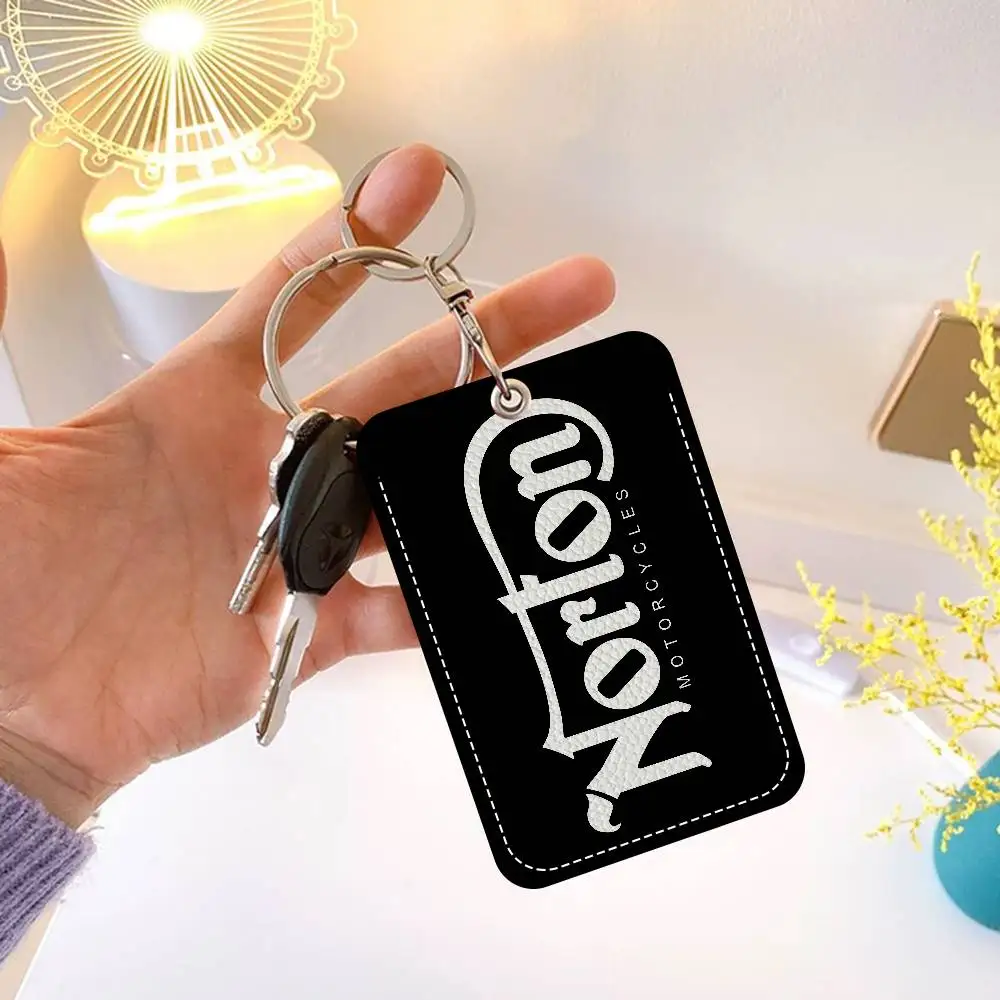 N-NORTONS دراجة نارية شعار 1 قطعة INS الإبداعية الكرتون طالب الحرم الجامعي حامل بطاقة لبطاقة وجبة ، بطاقة الحافلة ، بطاقة العمل ، الخ