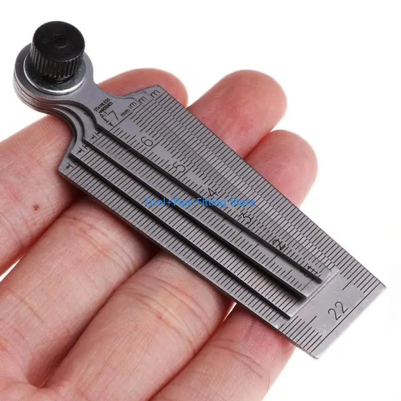 

F92B Stainless Steel Feeler Hole Taper Gauge Ruler Measuring Tool 4 Pieces/set