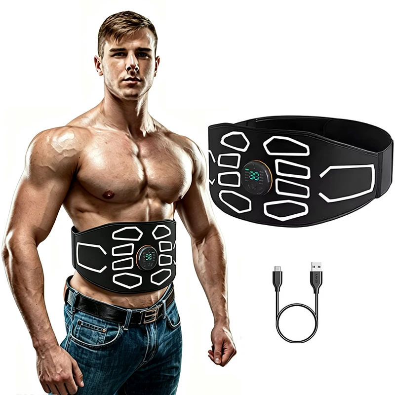 

Abdominal Toning Belt Abs Trainer Smart Muscle Toner Body Massage Belts Home Gym Workout Fitness Massager Equipment