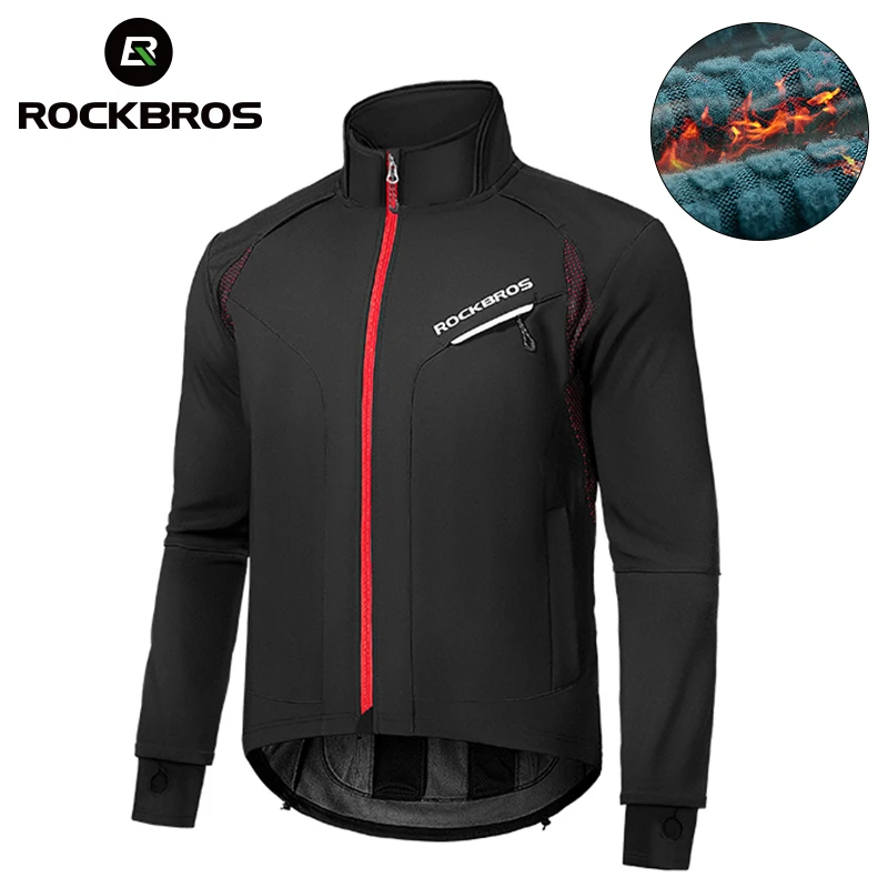 ROCKBROS ocieplacz na zimę kurtki rowerowe wiatroszczelny termiczny polar topy rowerowe płaszcz mężczyźni kobiety MTB Road sportowe koszulki rowerowe kurtka
