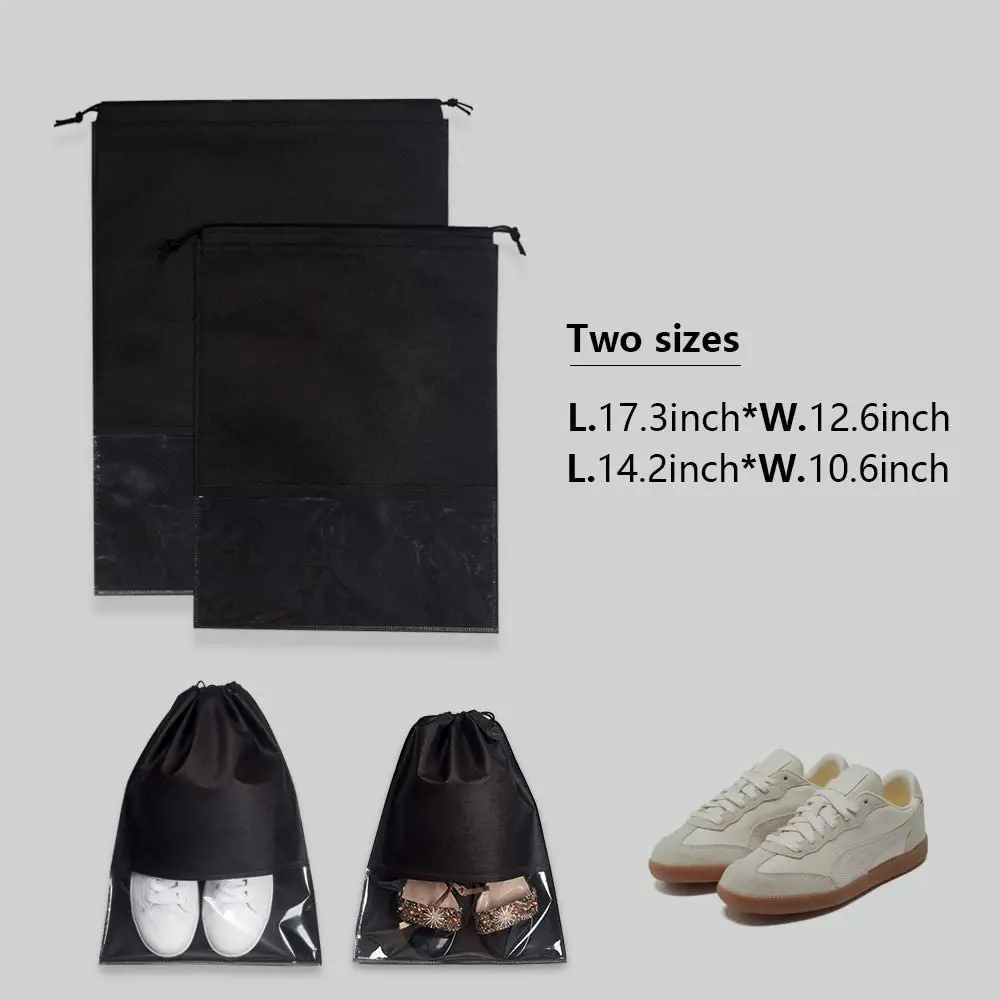 5/10pcs Shoes Storage Bag Closet Organizer Non-woven Waterproof Portable Pocket Clothing Classified Hanging Bag Travel Organizer