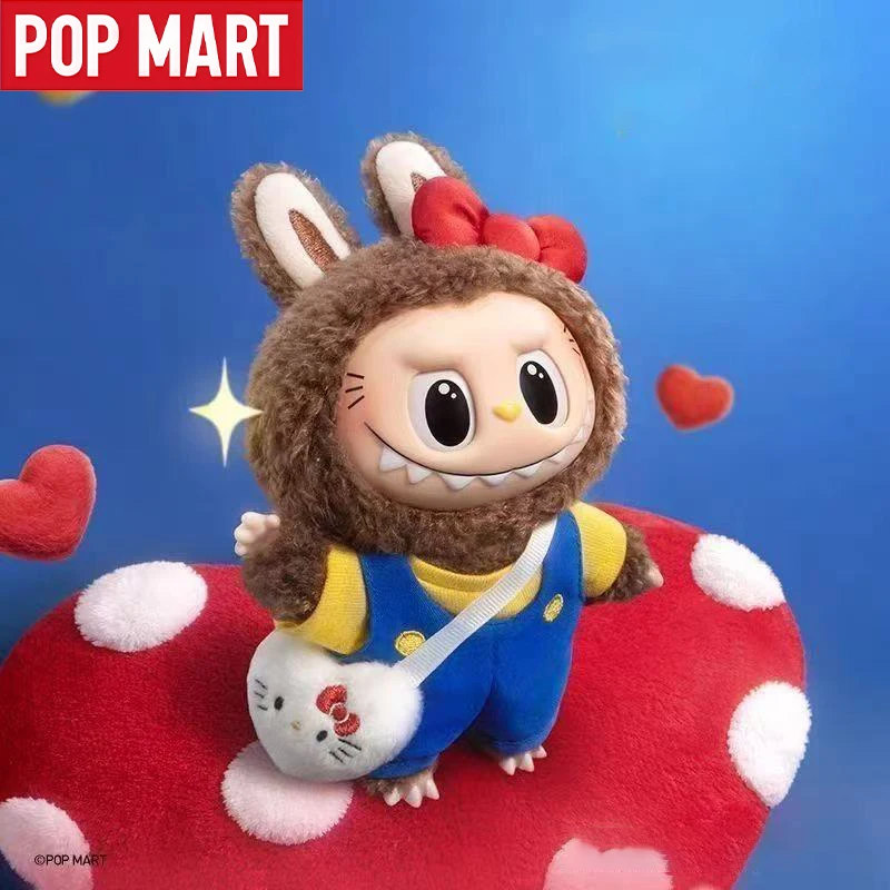 

POP MART Labubu x Sanrio Series Blind Box Vinyl Plush Doll Pendant Kawaii Keychain Bag Charm Collectible Gift for Girls