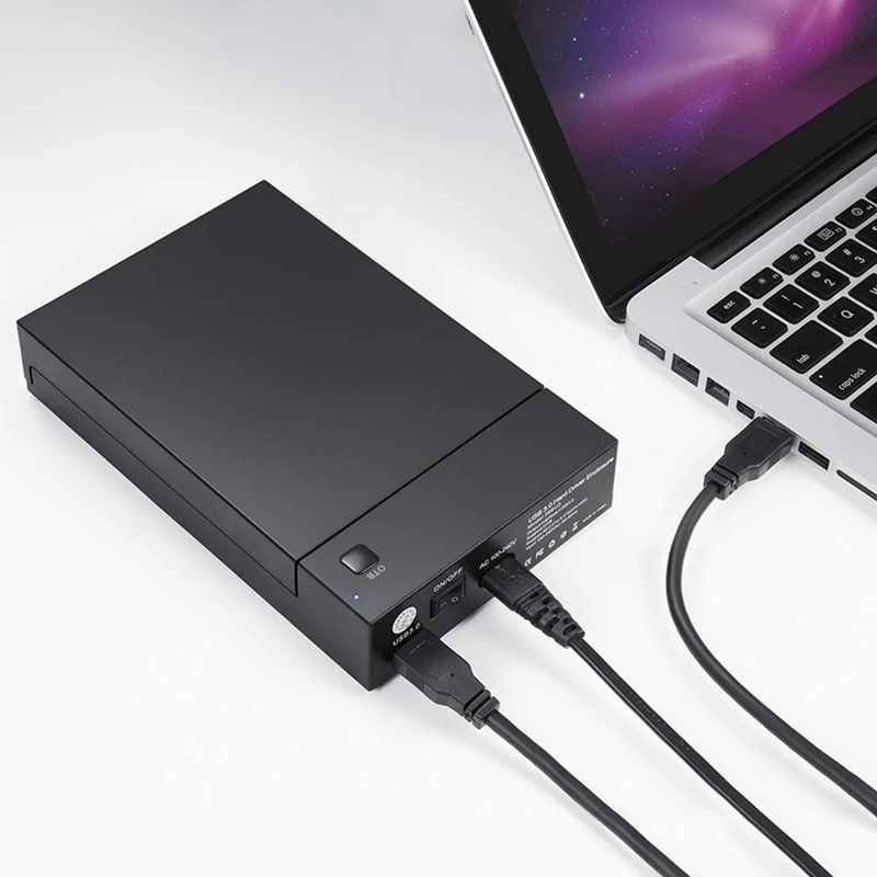 USB 3.0 3.5In SATA Hard Drive Disk External Enclosure SSD HDD Disk Case Support 16TB Drives Backup-US Plug-A69M